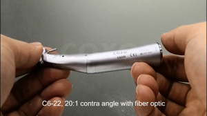 C6-22, 20:1 contra angle with fiber optic