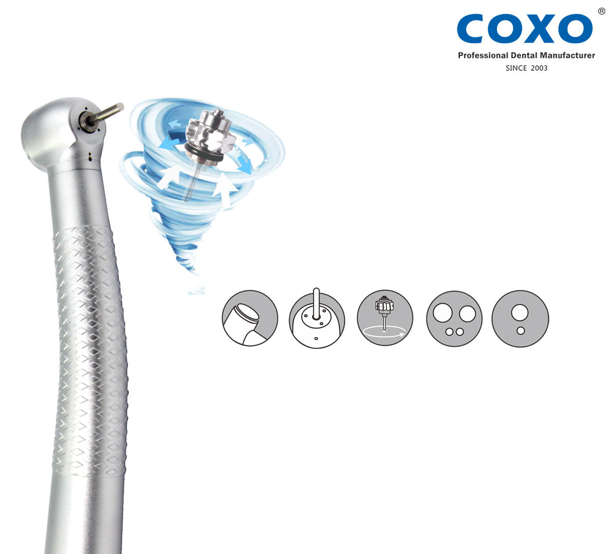 CX207-A CLEAN HEAD SYSTEM HANDPIECE | COXO DENTAL